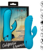 CALEXOTICS - SUNSET BEACH SEDUCER VIBRATEUR & STIMULATEUR 10 FONCTIONS BLEU