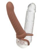 CALEXOTICS - MAXX RIBBED DOUBLE PÉNÉTRATEUR 10 VIBRATIONS MARRON