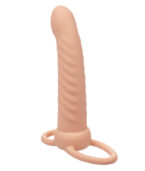 CALEXOTICS - MAXX DOUBLE PÉNÉTRATEUR NERVURÉ 10 VIBRATIONS FLESH