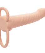 CALEXOTICS - MAXX DOUBLE PÉNÉTRATEUR NERVURÉ 10 VIBRATIONS FLESH