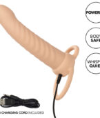 CALEXOTICS - MAXX DOUBLE PÉNÉTRATEUR NERVURÉ 10 VIBRATIONS FLESH