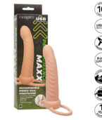 CALEXOTICS - MAXX DOUBLE PÉNÉTRATEUR NERVURÉ 10 VIBRATIONS FLESH