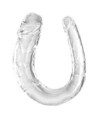 KING COCK - DOUBLE TROUBLE DOUBLE GODE 33 CM TRANSPARENT