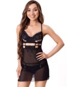 LIVCO CORSETTI FASHION - MAIA 20247 BABYDOLL + STRING NOIR S/M