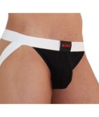 BURN - 004 JOCK NOIR BRILLANT / BLANC S