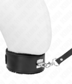 KINK - COLLIER AVEC CEINTURE 116 CM AVEC BRACELET EN CUIR NOIR AJUSTABLE 40-48 CM X 6 CM