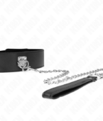 KINK - COLLIER AVEC CEINTURE 65 CM AVEC LARGE BRACELET NOIR AJUSTABLE 33