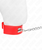 KINK - COLLIER AVEC CEINTURE 65 CM AVEC LARGE BRACELET ROUGE AJUSTABLE 33