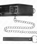 KINK - COLLIER AVEC BRACELET IMITATION CUIR ÉPONGE MODÈLE 3 RÉGLABLE 37-54 CM X 3 CM