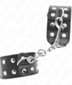 KINK - BRACELETS AVEC DOUBLE LIGNE DE CLOUS RÉGLABLES NOIR