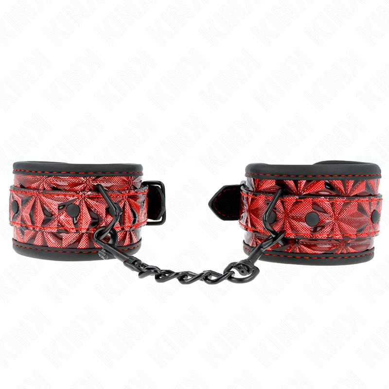 KINK - APPUI-POIGNETS MOTIF DIAMANT ROUGE FONCÉ RÉGLABLE 17-26 CM X 5