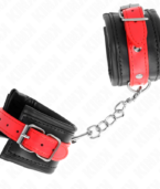 KINK - APPUI-POIGNETS NOIR AVEC CEINTURE ROUGE AJUSTABLE 17-28 CM X 6 CM