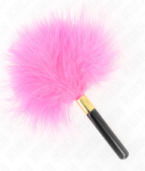 KINK - PLUMES TICKLE EN MÉTAL DORÉ FUCHSIA 18 CM