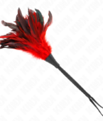 KINK - PLUMES DE POULET TICKLE EN FORME DE CORNE ROUGE 36 CM