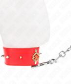 KINK - COLLIER DIAMANTS ROUGES AVEC CEINTURE 65 CM AJDUSTABLE 35-51 CM X 7 CM