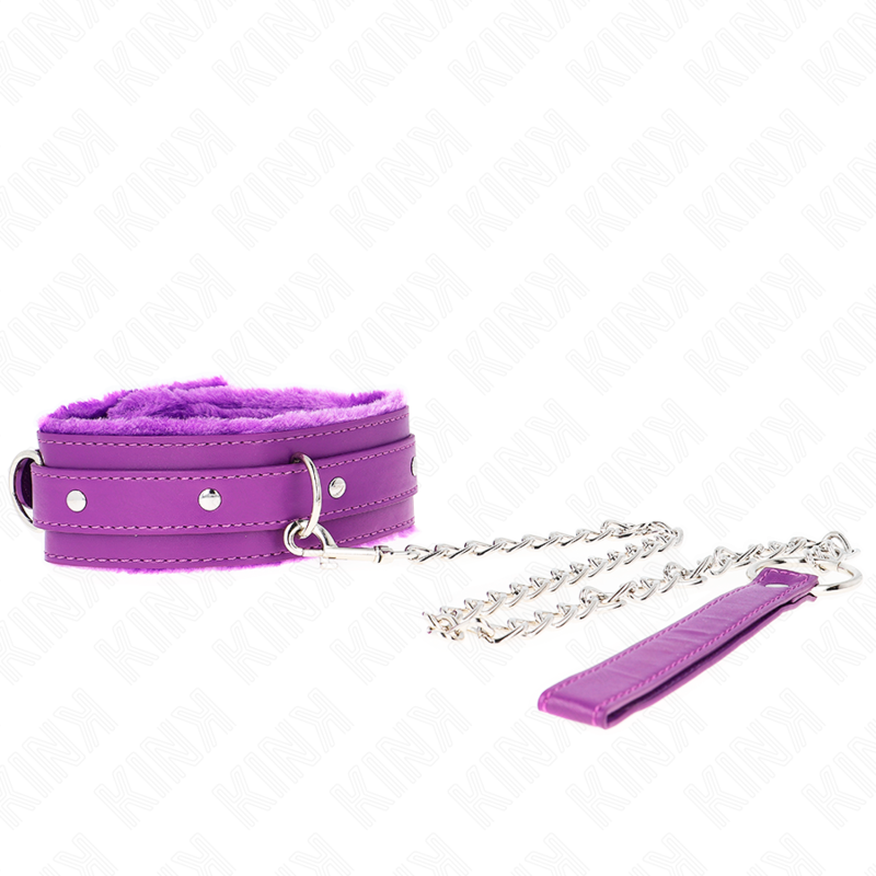 KINK - COLLIER AVEC LAISSE 65 CM AVEC RESTRICTIONS VIOLET 36-42 CM X 5