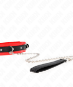 KINK - COLLIER MODÈLE BASIC AVEC LAISSE 65 CM MODÈLE 3 ROUGE 53 X 5 CM