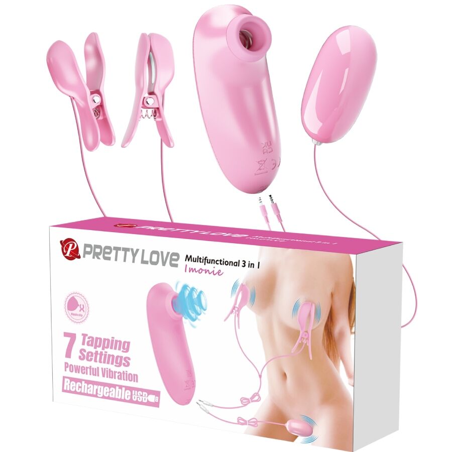 PRETTY LOVE - IMONIE ENSEMBLE MULTIFONCTIONNEL 3 EN 1 AVEC VENTOUSE
